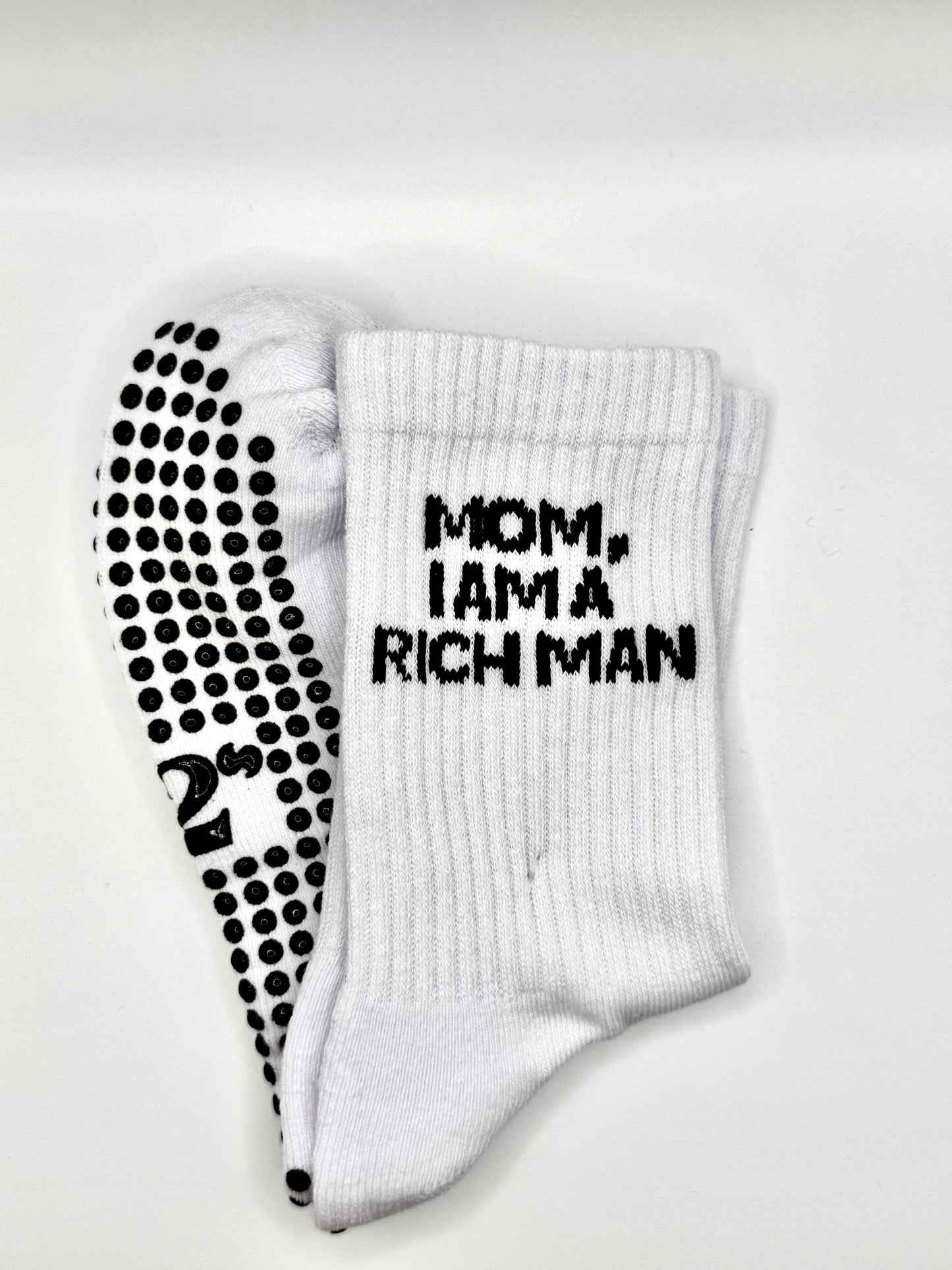 Mom, I Am A Rich Man Grip Socks